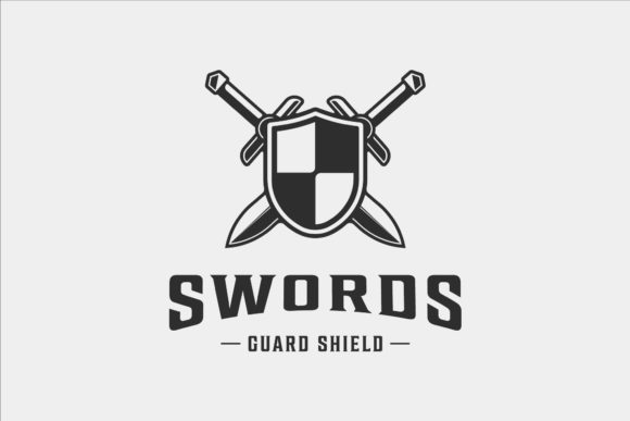 Download Shield and Sword Logo Vintage Vector - Logo Collection