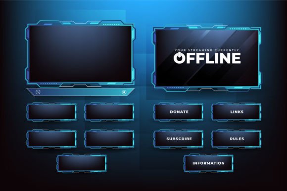 Download Futuristic Gaming Screen Panel Vector - Screen Collection